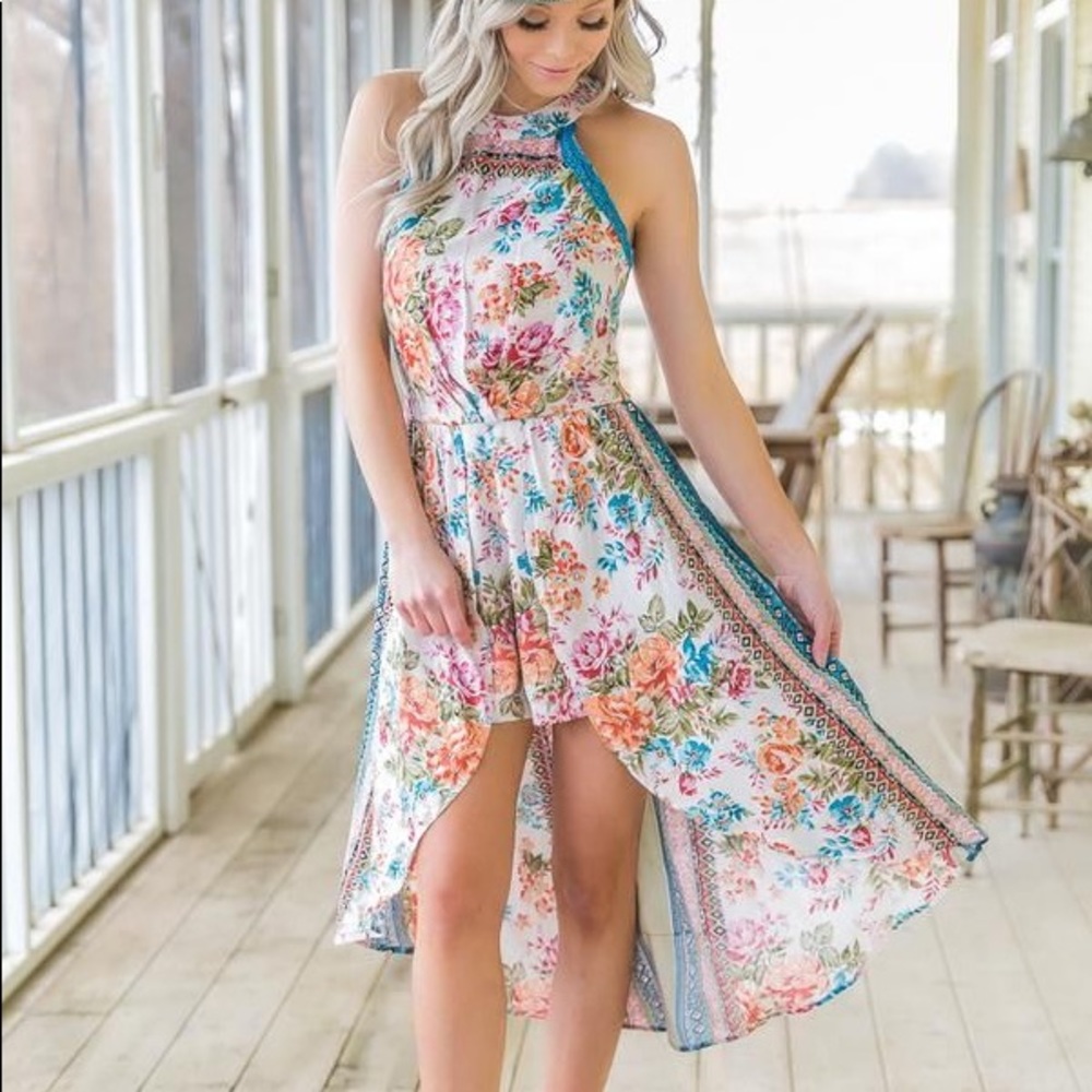 Halter Romper with Skirt